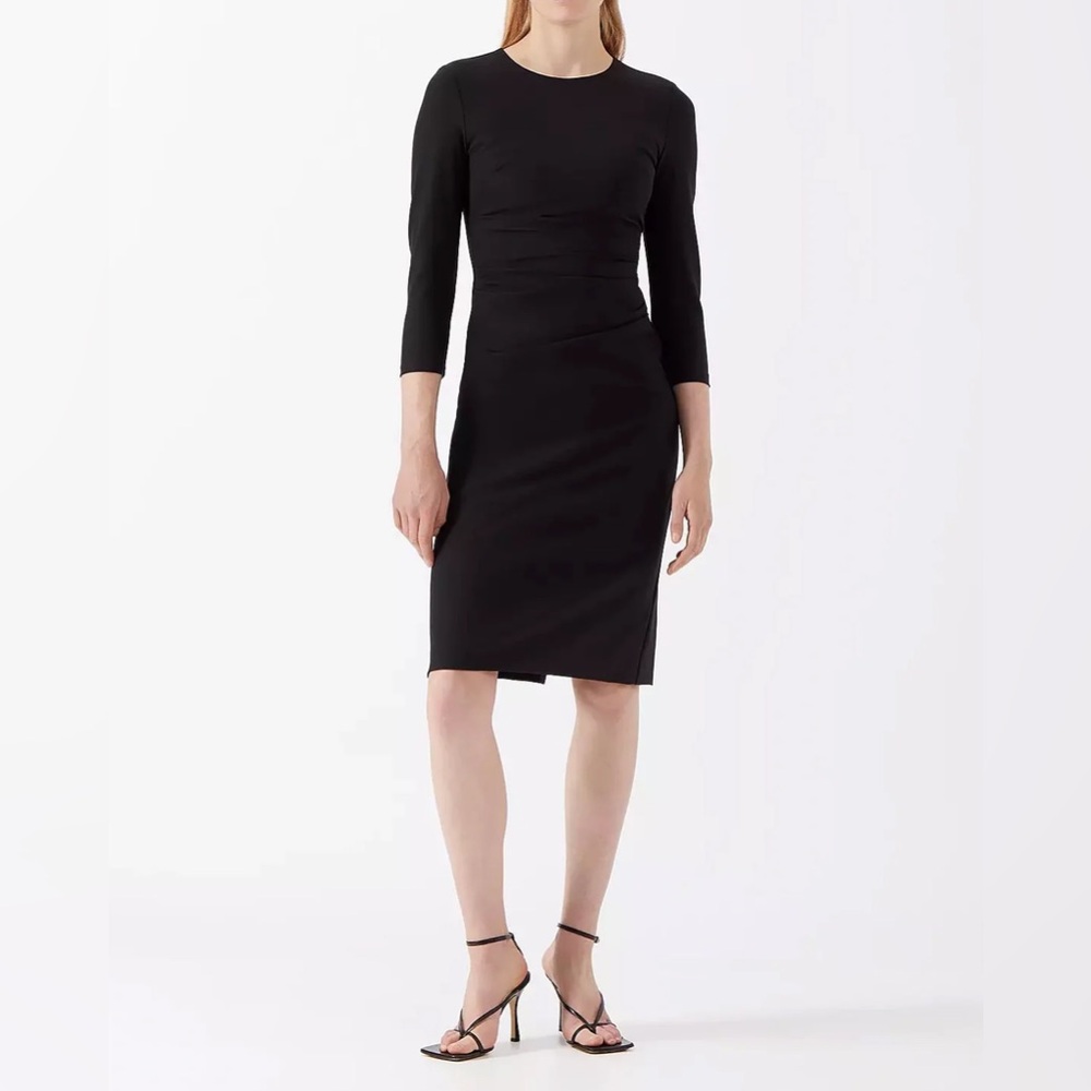 Banana Republic Fitted Black Long Sleeve Sheath Dress